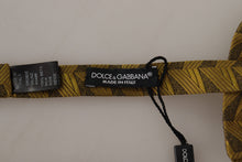 Load image into Gallery viewer, Dolce &amp; Gabbana Elegant Gold Silk Bow Tie
