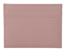 Load image into Gallery viewer, Dolce &amp; Gabbana Chic Pink Leather Cardholder with Exclusive Print
