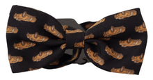 Load image into Gallery viewer, Dolce &amp; Gabbana Black Orange Car Print Silk Bow Tie
