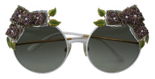 Load image into Gallery viewer, Dolce &amp; Gabbana Elegant Floral Embellished Gold Sunglasses
