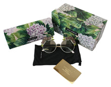 Load image into Gallery viewer, Dolce &amp; Gabbana Elegant Floral Embellished Gold Sunglasses
