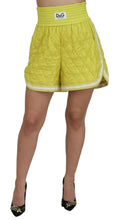 Load image into Gallery viewer, Dolce &amp; Gabbana Chic High Waist Quilted Yellow Shorts
