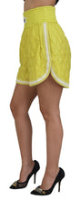 Load image into Gallery viewer, Dolce &amp; Gabbana Chic High Waist Quilted Yellow Shorts
