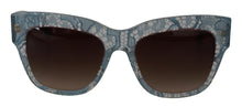 Load image into Gallery viewer, Dolce &amp; Gabbana Elegant Lace Detail Blue Sunglasses
