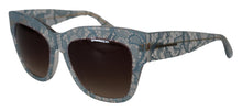 Load image into Gallery viewer, Dolce &amp; Gabbana Elegant Lace Detail Blue Sunglasses
