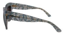 Load image into Gallery viewer, Dolce &amp; Gabbana Elegant Lace Detail Blue Sunglasses
