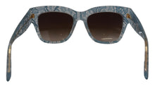 Load image into Gallery viewer, Dolce &amp; Gabbana Elegant Lace Detail Blue Sunglasses
