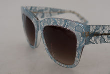 Load image into Gallery viewer, Dolce &amp; Gabbana Elegant Lace Detail Blue Sunglasses
