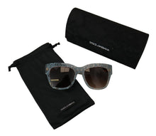 Load image into Gallery viewer, Dolce &amp; Gabbana Elegant Lace Detail Blue Sunglasses
