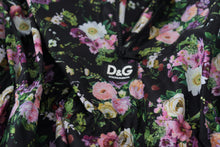 Load image into Gallery viewer, Dolce &amp; Gabbana Elegant Floral Mini Dress with Logo Detail
