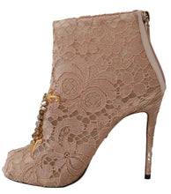 Load image into Gallery viewer, Dolce &amp; Gabbana Elegant Lace Stilettos with Crystal Accents
