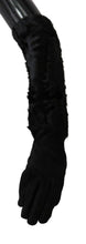Load image into Gallery viewer, Dolce &amp; Gabbana Elegant Elbow Length Suede Gloves
