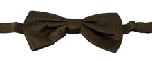 Load image into Gallery viewer, Dolce &amp; Gabbana Elegant Brown Polka Dot Silk Bow Tie
