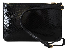 Load image into Gallery viewer, Dolce &amp; Gabbana Exotic Leather Black Wristlet Wallet
