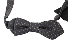 Load image into Gallery viewer, Dolce &amp; Gabbana Elegant Silk Gray Circle Pattern Bow Tie
