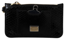 Load image into Gallery viewer, Dolce &amp; Gabbana Elegant Python Pattern Leather Wristlet Wallet
