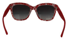 Load image into Gallery viewer, Dolce &amp; Gabbana Elegant Red Lace-Insert Sunglasses
