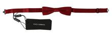 Load image into Gallery viewer, Dolce &amp; Gabbana Elegant Red Dotted Silk Bow Tie
