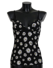 Load image into Gallery viewer, Dolce &amp; Gabbana Elegant Black Daisy Floral Lace Chemise Dress
