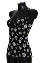 Load image into Gallery viewer, Dolce &amp; Gabbana Elegant Black Daisy Floral Lace Chemise Dress
