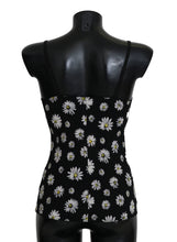 Load image into Gallery viewer, Dolce &amp; Gabbana Elegant Black Daisy Floral Lace Chemise Dress
