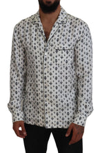 Load image into Gallery viewer, Dolce &amp; Gabbana Elegant Silk Pajama Top with Crown Bee Print
