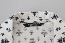 Load image into Gallery viewer, Dolce &amp; Gabbana Elegant Silk Pajama Top with Crown Bee Print
