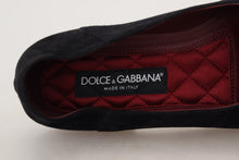 Load image into Gallery viewer, Dolce &amp; Gabbana Black Gold Crystal Sequined Loafers
