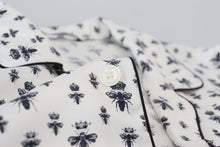 Load image into Gallery viewer, Dolce &amp; Gabbana Elegant Silk Pajama Top with Crown Bee Print
