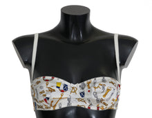 Load image into Gallery viewer, Dolce &amp; Gabbana Elegant White Sailor Print Stretch Bra
