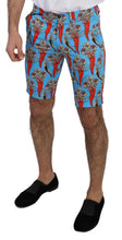 Load image into Gallery viewer, Dolce &amp; Gabbana Chic Blue Chili Print Casual Shorts
