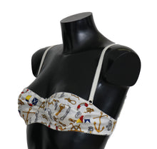 Load image into Gallery viewer, Dolce &amp; Gabbana Elegant White Sailor Print Stretch Bra
