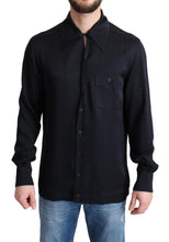 Load image into Gallery viewer, Dolce &amp; Gabbana Black Jacquard Silk Casual Button Down Shirt
