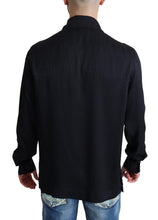 Load image into Gallery viewer, Dolce &amp; Gabbana Black Jacquard Silk Casual Button Down Shirt
