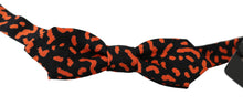 Load image into Gallery viewer, Dolce &amp; Gabbana Elegant Silk Tied Bow Tie in Orange Black
