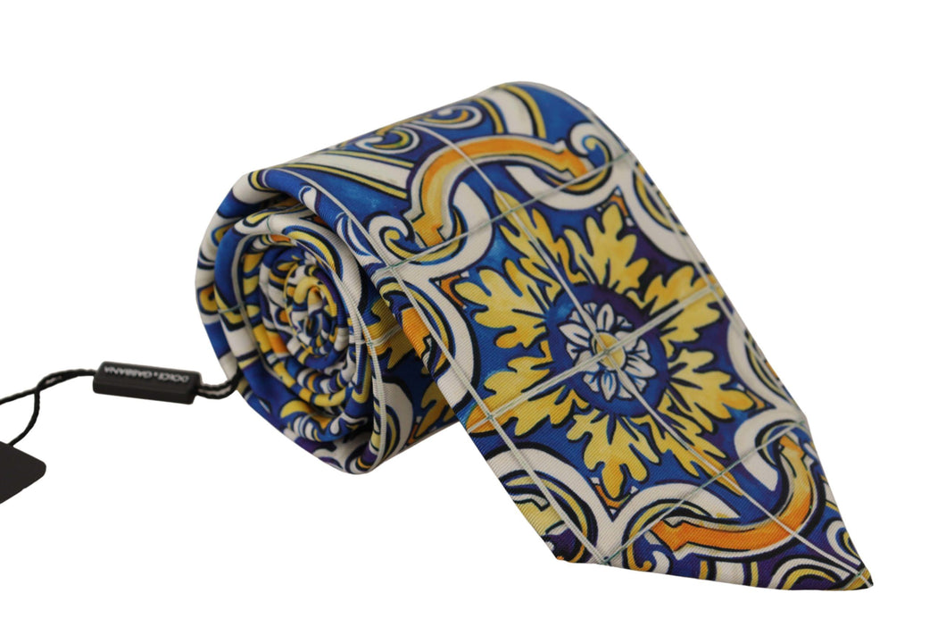 Dolce & Gabbana Multicolor Majolica Silk Tie