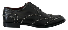 Load image into Gallery viewer, Dolce &amp; Gabbana Elegant Studded Black Derby Shoes
