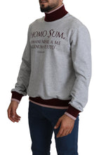 Load image into Gallery viewer, Dolce &amp; Gabbana Elegant Gray Turtleneck Latin Motif Pullover
