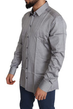 Load image into Gallery viewer, Dolce &amp; Gabbana Elegant Gray Slim Fit Cotton Dress Shirt
