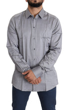 Load image into Gallery viewer, Dolce &amp; Gabbana Elegant Gray Slim Fit Cotton Dress Shirt
