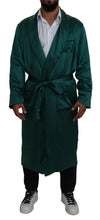 Load image into Gallery viewer, Dolce &amp; Gabbana Elegant Silk Robe in Lush Green
