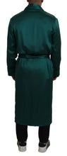 Load image into Gallery viewer, Dolce &amp; Gabbana Elegant Silk Robe in Lush Green
