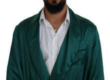 Load image into Gallery viewer, Dolce &amp; Gabbana Elegant Silk Robe in Lush Green
