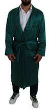 Load image into Gallery viewer, Dolce &amp; Gabbana Elegant Silk Robe in Lush Green
