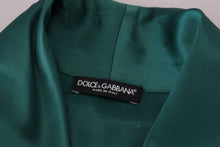 Load image into Gallery viewer, Dolce &amp; Gabbana Elegant Silk Robe in Lush Green
