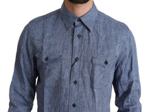 Load image into Gallery viewer, Dolce &amp; Gabbana Elegant Striped Linen Button-Down Shirt
