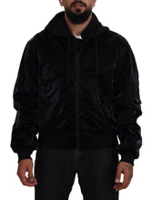 Load image into Gallery viewer, Dolce &amp; Gabbana Elegant Black Bomber Hooded Jacket
