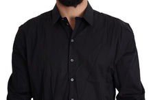 Load image into Gallery viewer, Dolce &amp; Gabbana Elegant Slim Fit Black Dress Shirt
