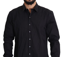 Load image into Gallery viewer, Dolce &amp; Gabbana Elegant Slim Fit Black Dress Shirt
