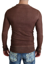 Load image into Gallery viewer, Dolce &amp; Gabbana Brown Logo Button Cardigan V-neck Sweater
